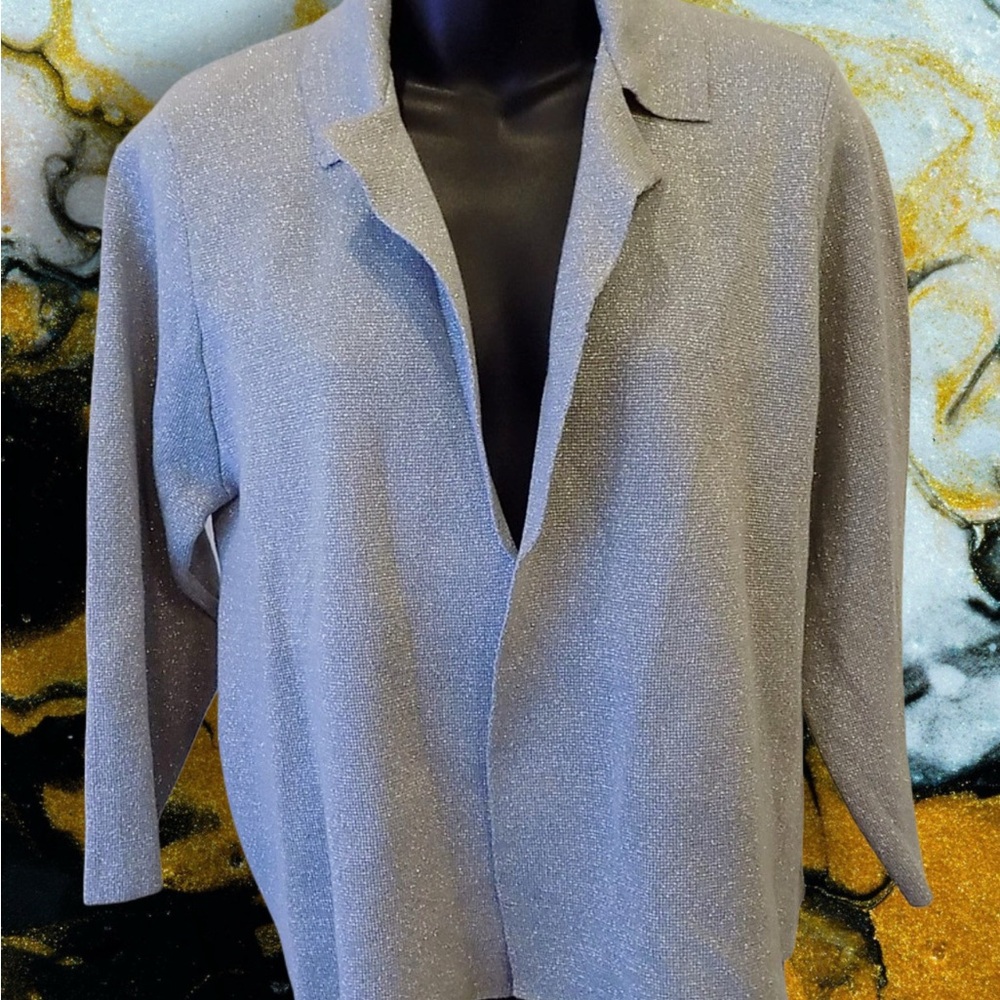 Chicos Elegant Silver Women's Jacket NWT